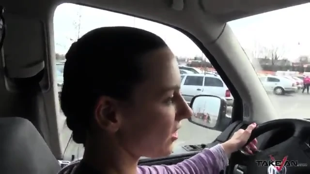 Cute girl have sex in car