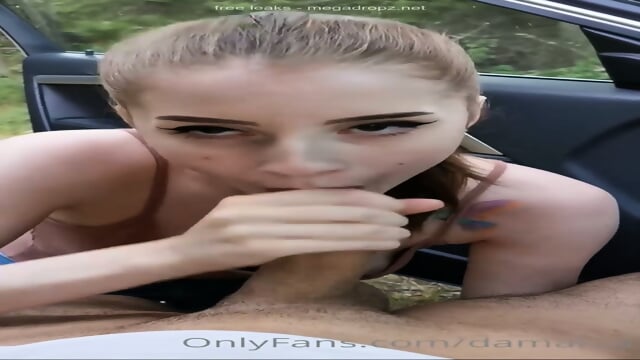 Damania Gives A BJ In The Driver's Seat