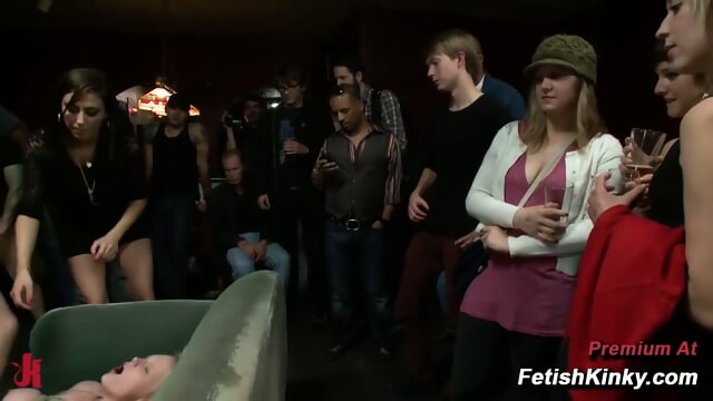 Hot blonde public disgrace extreme bondage throat fucking punishment and hardcore group sex orgasms