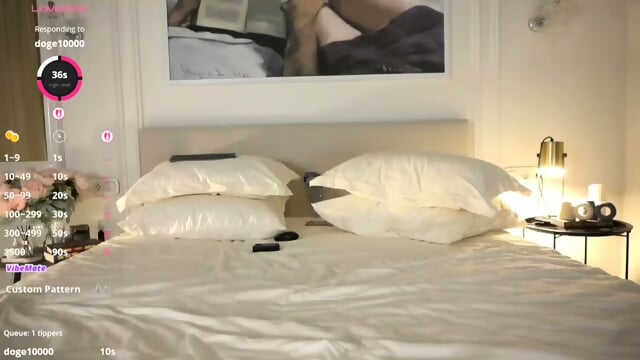 Hot brunette playing with her pussy moaning loud