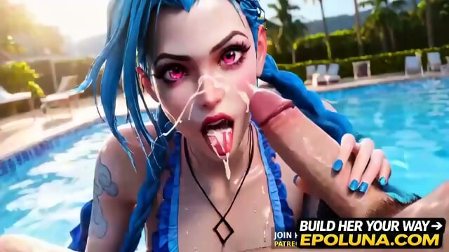 3D Animation ; League of Legends - Jinx Titjob Cum On Face Uncensored Hentai Â¦ AI Generated Cosplay