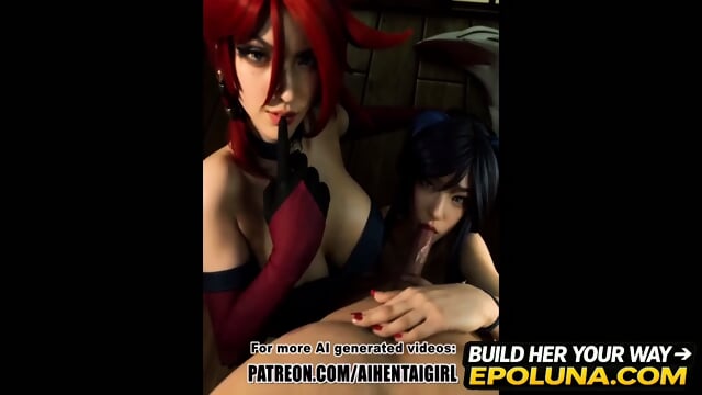 League of Legends Miss Fortune and Ahri cosplay Â¦ Uncensored Hentai AI generated