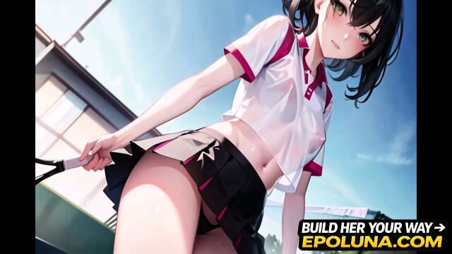 Sexy Young Anime Teens Playing Tennis With Transparent Cloth with pussy masturbation ASMR sound! Uncensored Hentai