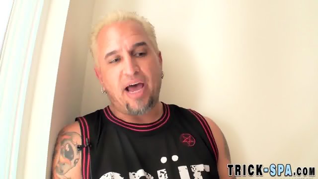 Massaged busty cutie banged