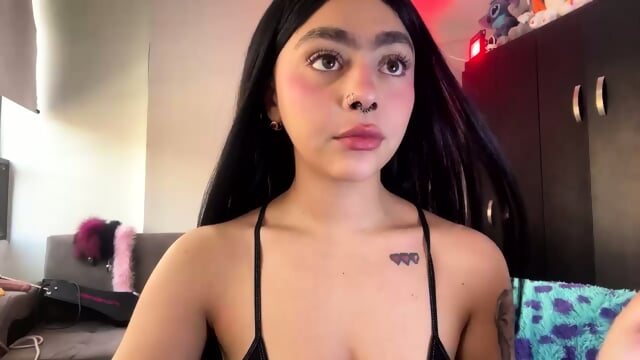 Twisted around the weight machine with two black dicks splitting my holes while dad works out