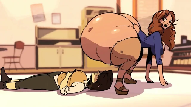 Big ASS Facesitting in Gym after Workout (Cartoon Porn)