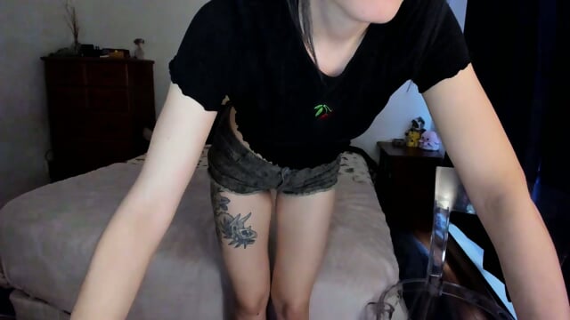 Innocent teen sister's first anal experience leaves her gaping and dripping on daddy's bed