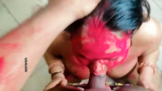 Indian Couple Holi Colour Sex