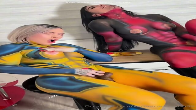 Veronicaobando99 & Salma Hades' Deadpool X Wolverine Lesbian Cosplay