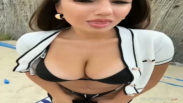 Syka0001 Russian girl Outdoor Public place Sea Beach  Necked show