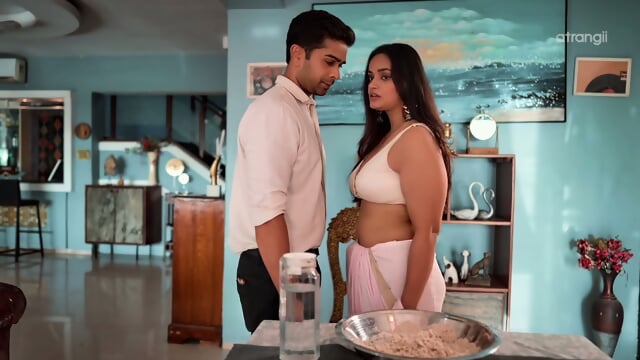 Seduced by his landlady in saree