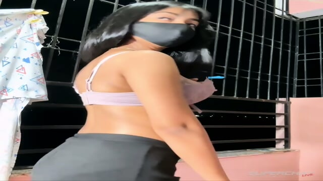 Neha 18 Stripchat girl Nude Ass Spank Outside Balcony Night Show New Video