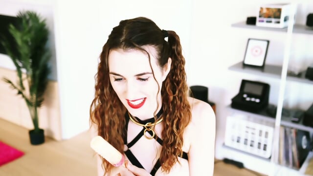 Topless Piperblush Slurps A Popsicle