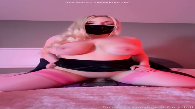 Angelicfukdoll Rides Her Dildo On The Bed