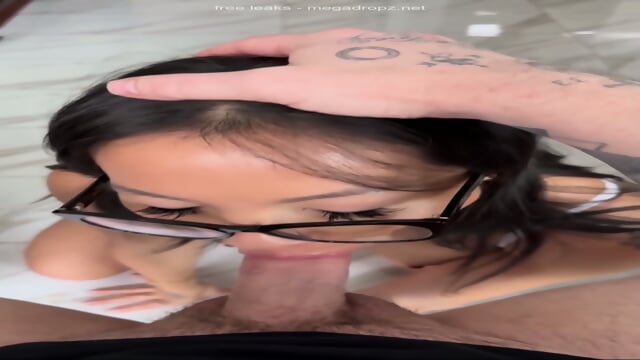 Asa Akira Eats Cum Off The Floor After A BJ