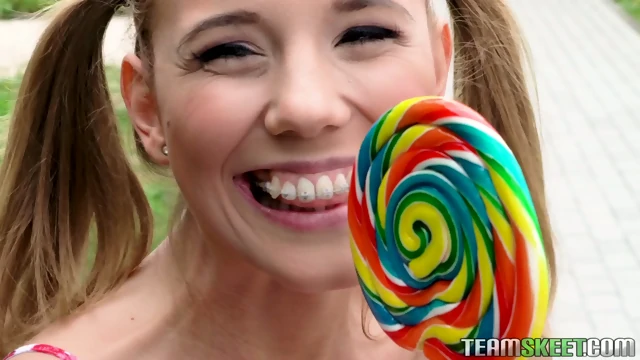 Petite Blonde Teen Cutie: Brace Face Cutie