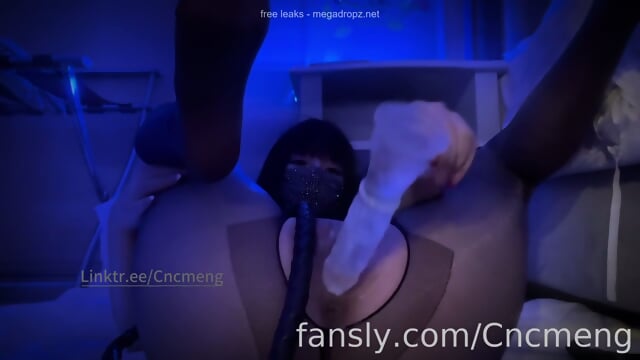 CncMeng Gives A Footjob To A Dildo And Rides It