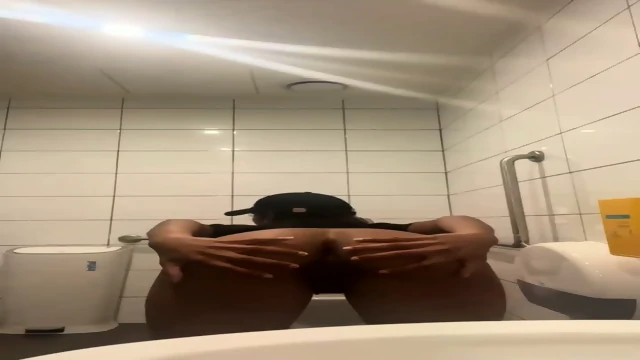 Petite Ebony Girl Getting Naked In Btw Her Work