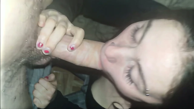 Slut Sucks And Gags On Cock