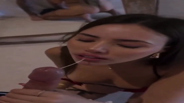 Gorgeous Latina Teen Sucks Dick On Her Knees