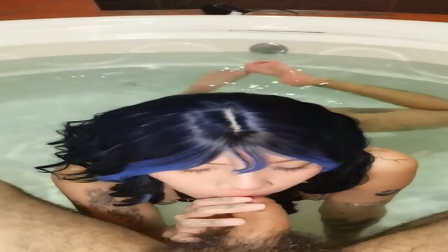 Delicious busty Latina gets fucked in a jacuzzi
