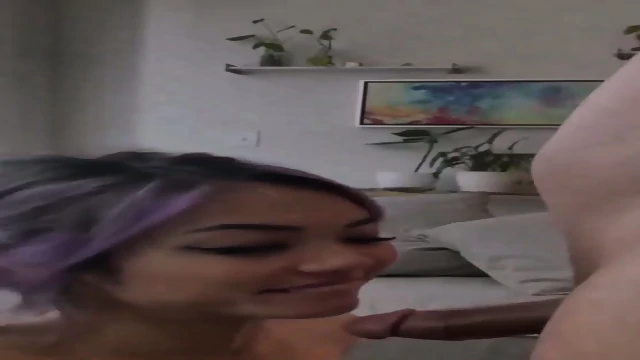 Cheating Asian Cutie Sucks For Facial