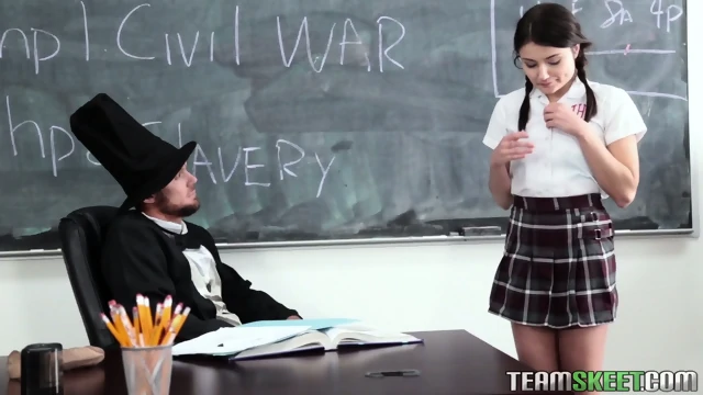 Sexy Brunette Teen Cutie: Little School Girl