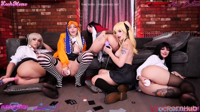 Octokuro, Leah Meow, Anna Batman, Sonya Vibe - Gambler Kakegurui Orgy - Purple Bitch