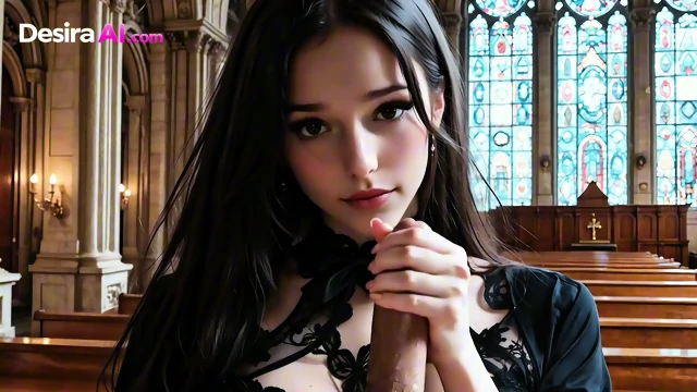 Animation Altar—Big Tits Goth MILF Screams in Anal & Spills Cum All Over Church (AI Generated)