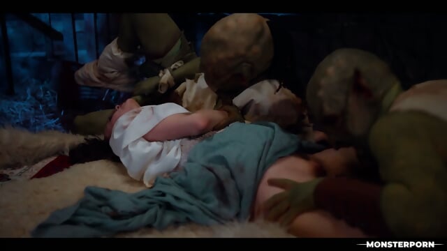Lost In the Woods Medieval Monster Gangbang - Gooner Goblins Hardcore Cum In Brunette Mouth