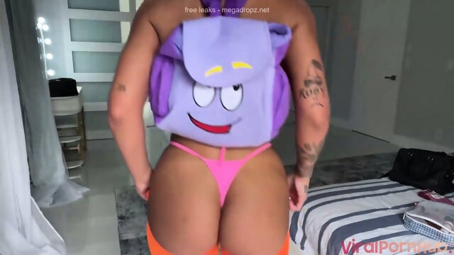 Emily Rinaudo Teasing Her Tits And Booty While Exclusive Cosplay Outfit Try On Haul Video