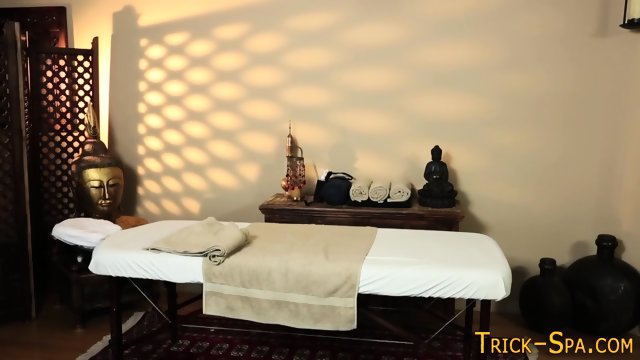 Cute babe fucking masseur