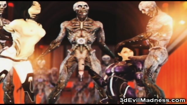 3D Girls Attacked by Creatures!