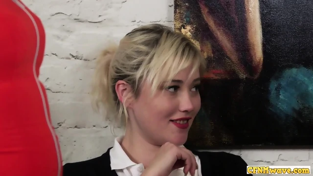 Dirty cfnm schoolgirls jerking cock