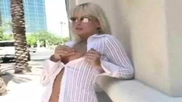 Blond High Class Chick teasing