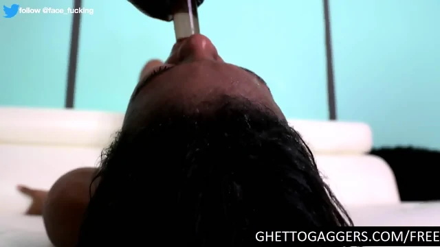 Throat destroying a black first timer