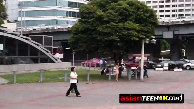 Hot Asian teen agreed on trading sex for money with this horny tourist.