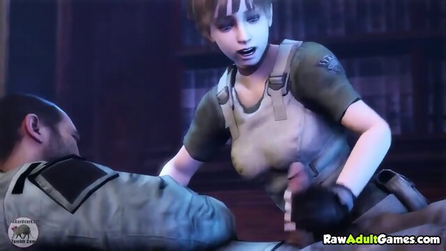 Resident Evil teen rides soldier dick player