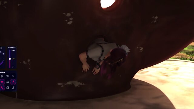 Horny busty 3D animation girl sucks and fucks