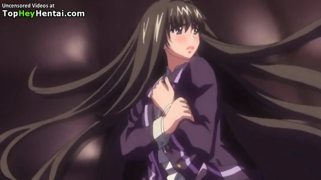 Hentai busty schoolgirl having her legs fucked in pantyhose