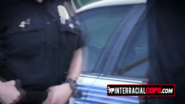 Big titty MILF is enjoying a hard fuck in public with this black suspect!