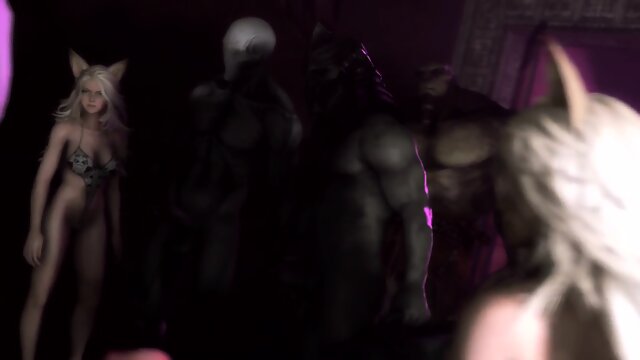 Monsters fuck Sexy black bitch gets a hardcore BlowJob sex