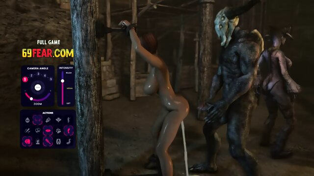 Lustful huge tits Whore gets facialized by monsters