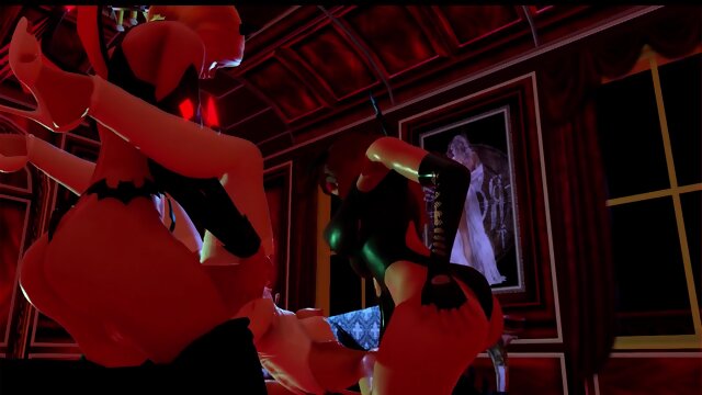 3D Hentai bitch getting facialized by nasty monster