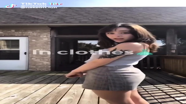 TikTok Girl with big tits, â€œclothes-nakedâ€ part2