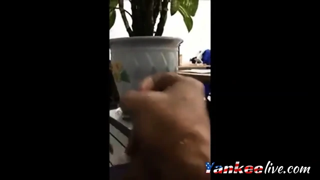 Flashing cock to office cleaning maid 1
