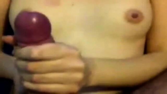 Cute Brit - Handjob makes him shoot as she laughs