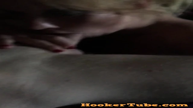 Spun slut sucks and almost swallows swollen cock