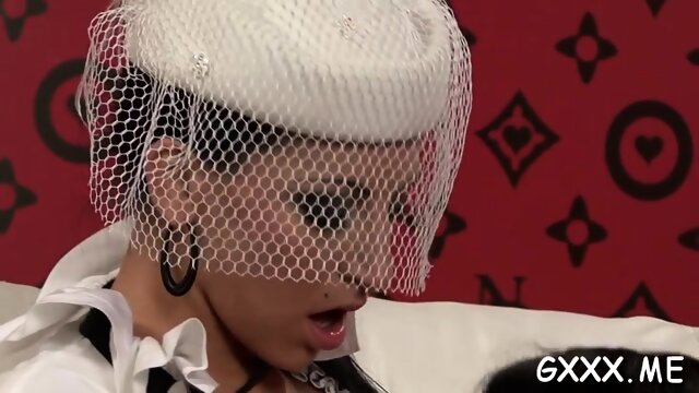 Babe in sexy lingerie licked