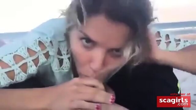 Blowjob, Fuck and Facial On The Beach